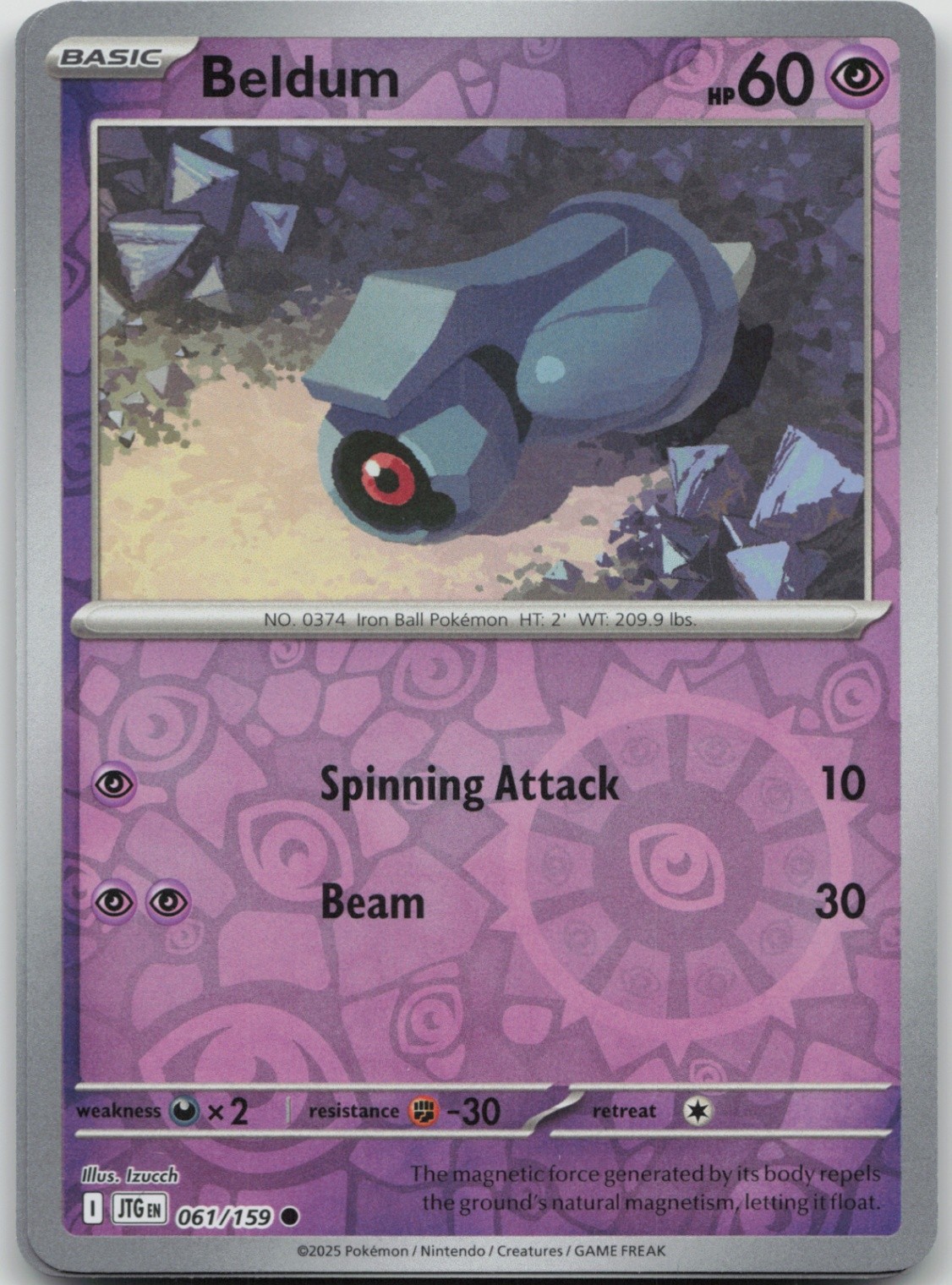 Beldum 061/159 Common SV09: Journey Together NM Reverse Holo