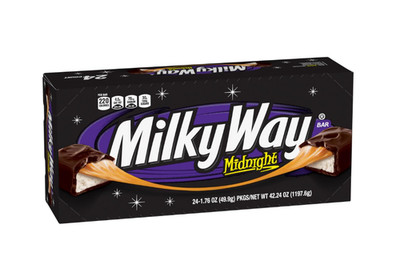 MILKY WAY Midnight Dark Chocolate Bars, Full Size 1.76oz, 24 Pack