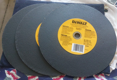 DEWALT A3800/ 14-inch CHOP SAW/CUT-OFF BLADES. NEW set of 3