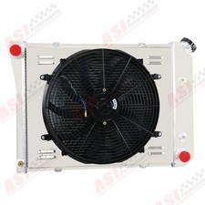 4 Row Aluminum Radiator Shroud Fan FIT 1969-1979 Chevy Nova Chevelle 73-79 Omega