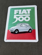 Sammlungsauflösung Blechschilder Neuwertig versch. gemischte Motive FIAT 500