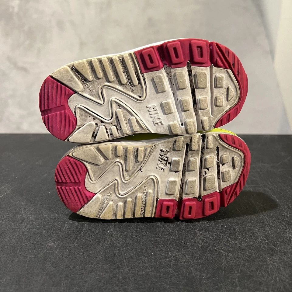 Nike Air Max 90 Zapatos Juveniles 6c Voltios Rosa CW5798-700 Niños Tenis Atléticos Foto 4 de 4