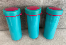 1 x Tupperware großer Schlumpf Trinkbecher Becher grün pink 450ml Gebraucht-1 St
