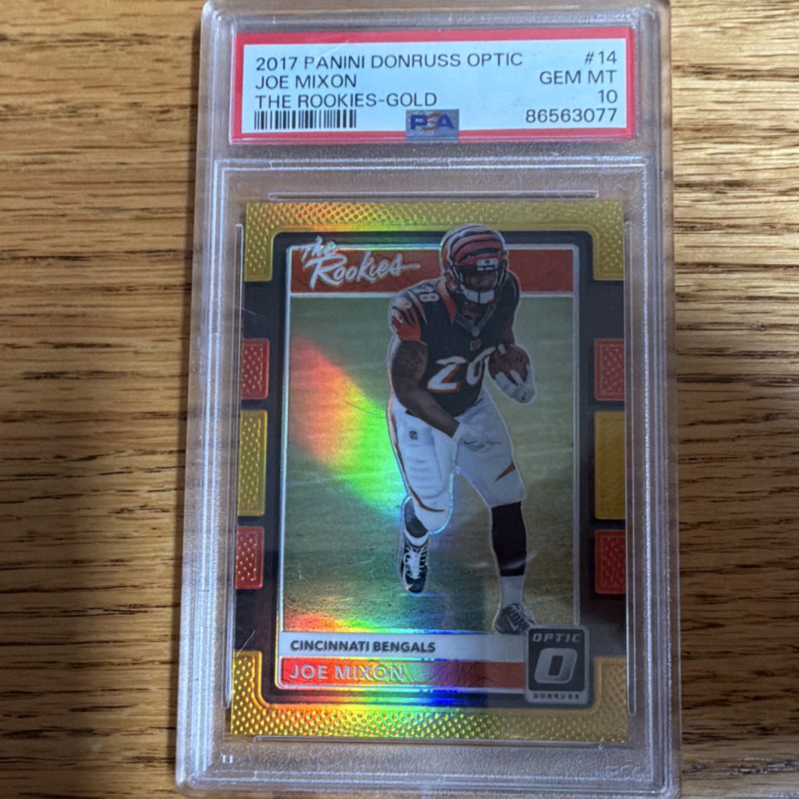 Joe Mixon Panini Donruss Optic the Rookies #14 Gold