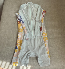 Rip Curl Baby Neoprene Wetsuit Shorty One-Piece Zip Floral Blue 3T