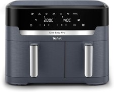 Tefal EY942BG0 Air Fryer Easy Fry Dual XXL No Oil 8+ Portions 8L 2700w Java-Grey