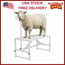 Goat Milking Stand 47x23 IN 500lbs Livestock Metal Sheep Stand 21-31"Adjustable