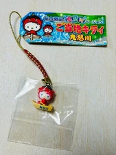 Hello Kitty Tochigi Kinugawa Oni Devil Strap Root Cellphone Charm
