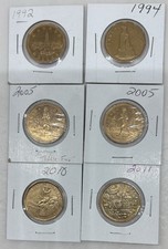 1992 94 2005 10 11 (6) Canadian Loonie Coin Lot