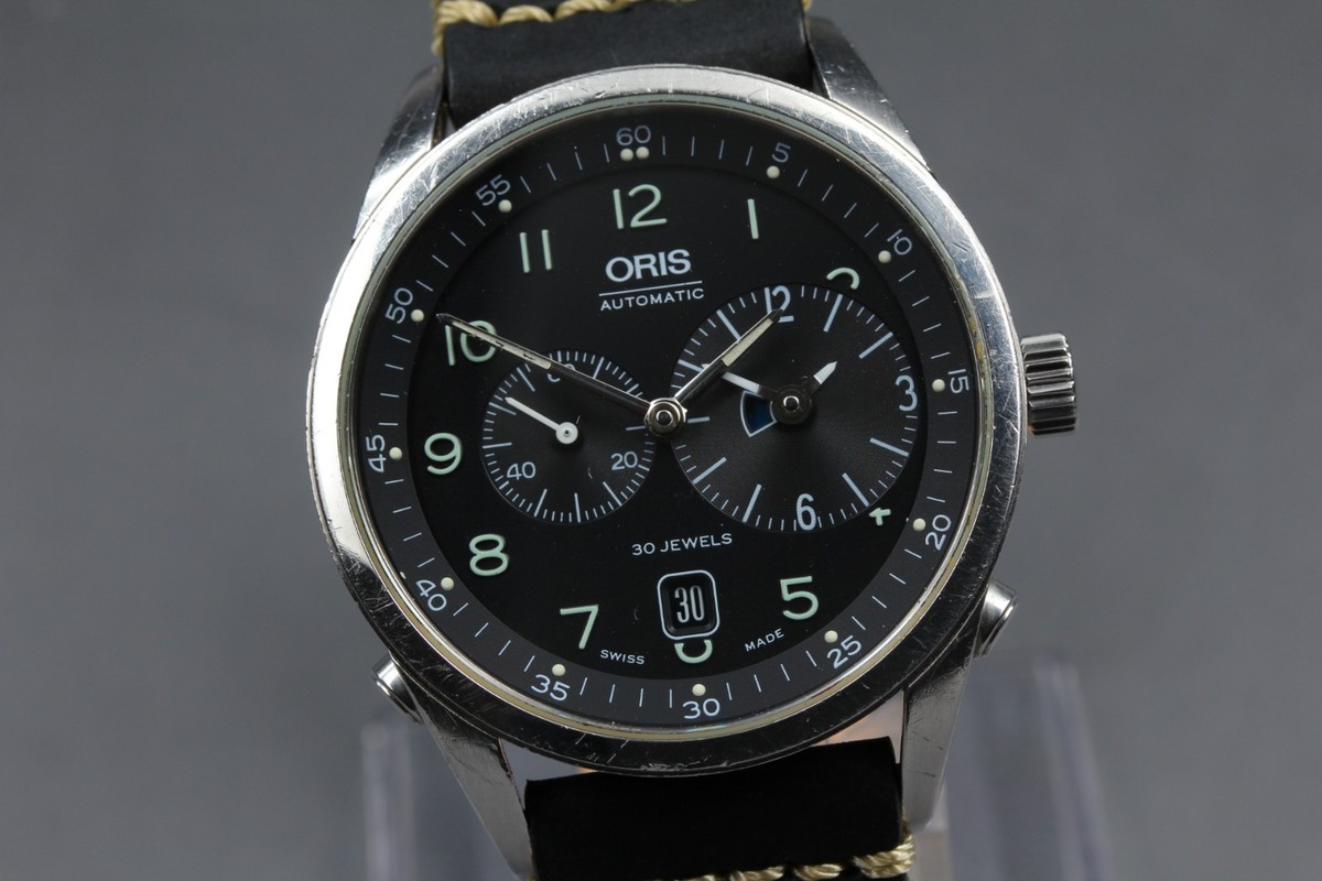 ORIS Worldtimer 7513 Automatic Small Seconds 40mm Black Dial Date
