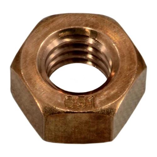 5/16"-18 Silicon Bronze Coarse Thread Hex Nuts (6 pcs.)
