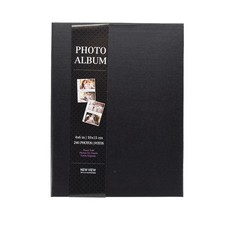 Large 8x10 Photo Album Holds 240 4x6 Pictures Black Linen Cover Scrapbook