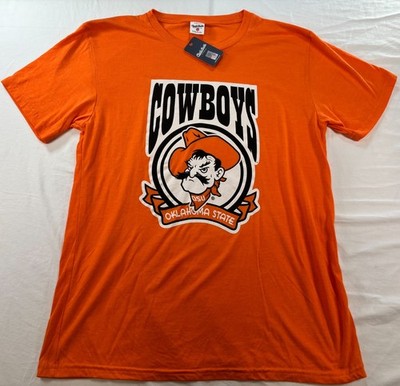 Oklahoma State University Cowboys T Shirt Mens Sz XL USA Made Orange OSU NEW NWT