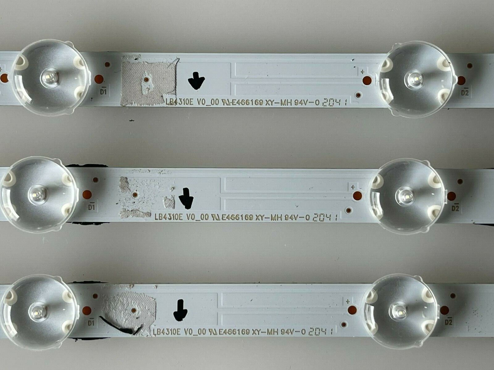 Vizio V435-H11 LED Backlight Strips (3) E466169 / 201BZ11D0B33 