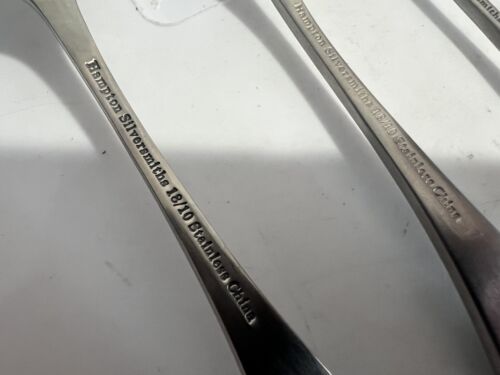 Set Of 4 Hampton GENEVA GLOSSY Stainless Silversmiths 18/10 Salad/dessert Forks - Picture 9 of 10