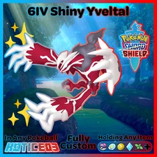YVELTAL ✨ Ultra SHINY 6IV ✨ Pokemon SWORD and SHIELD lv100 Legendary +EVs