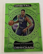 Giannis Antetokounmpo 2022 Panini Obsidian Orbital Green Flood /25