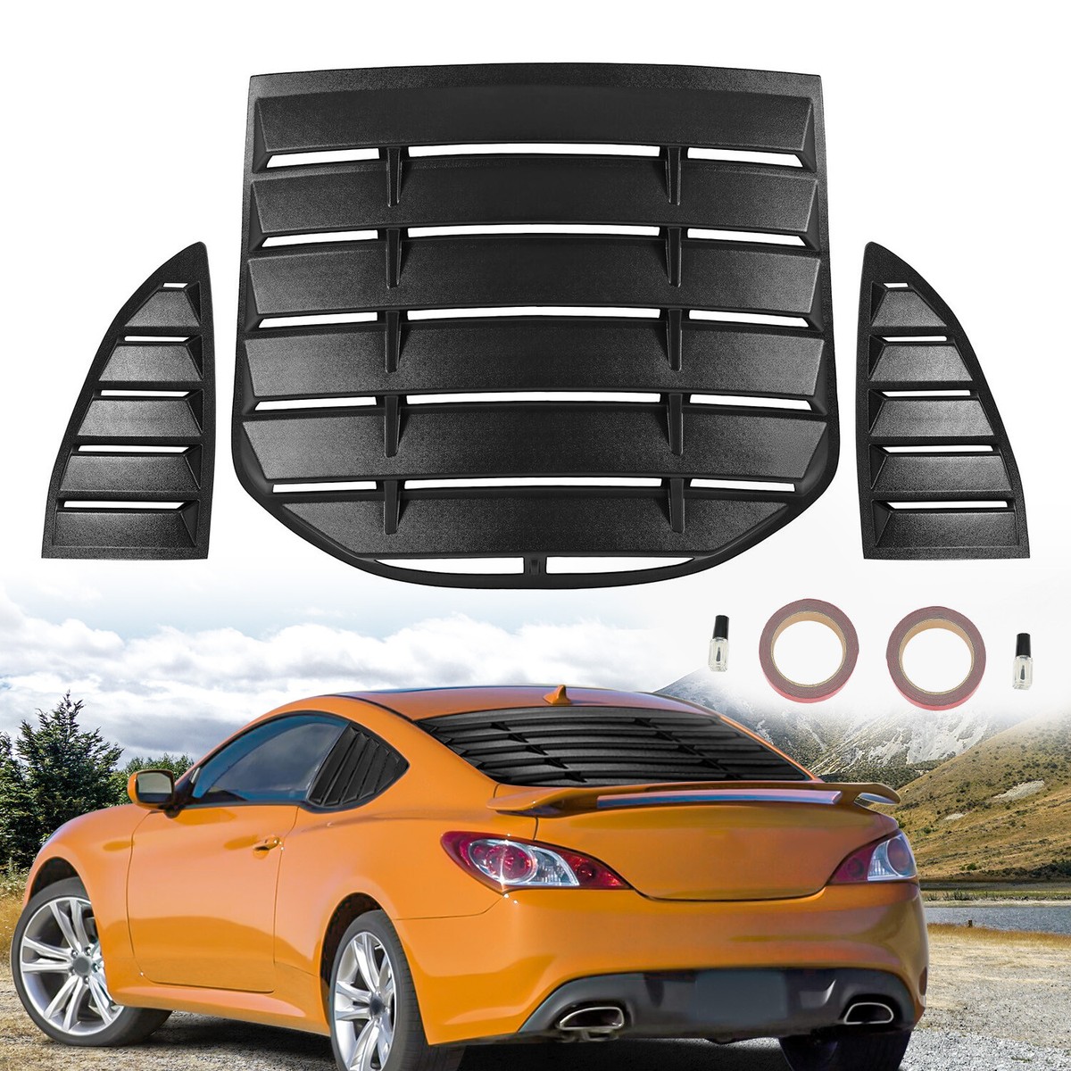 2010-2016 Hyundai Genesis Coupe Rear & Side Window Louvers For