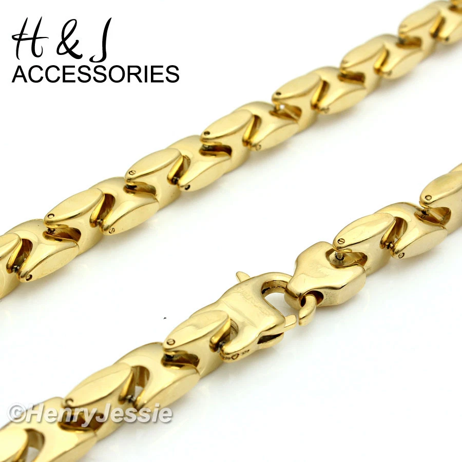 24 «МУЖЧИН из нержавеющей стали 8 мм позолоченный блокировки кости ожерелье крест подвеска * 28 - Изображение 4 из 4