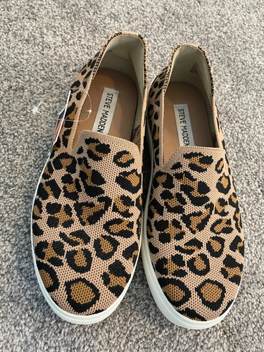 Steve Madden Shoes Womens Size 6.5 Knit Leopard Print Slip On Platform NWT  | eBay