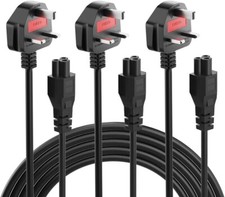 UK Mains Power Lead Cable Cord For HP Monitor LCD Screen Computer Display (3M)
