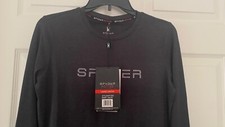 NEW 48 Spyder Active Women's Black Long Sleeve Active Tee Quick Dry Size M