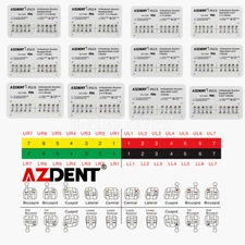 AZDENT PLUS Dental Orthodontic Brackets Brace Mini Roth/MBT 0.022/0.018 Hooks