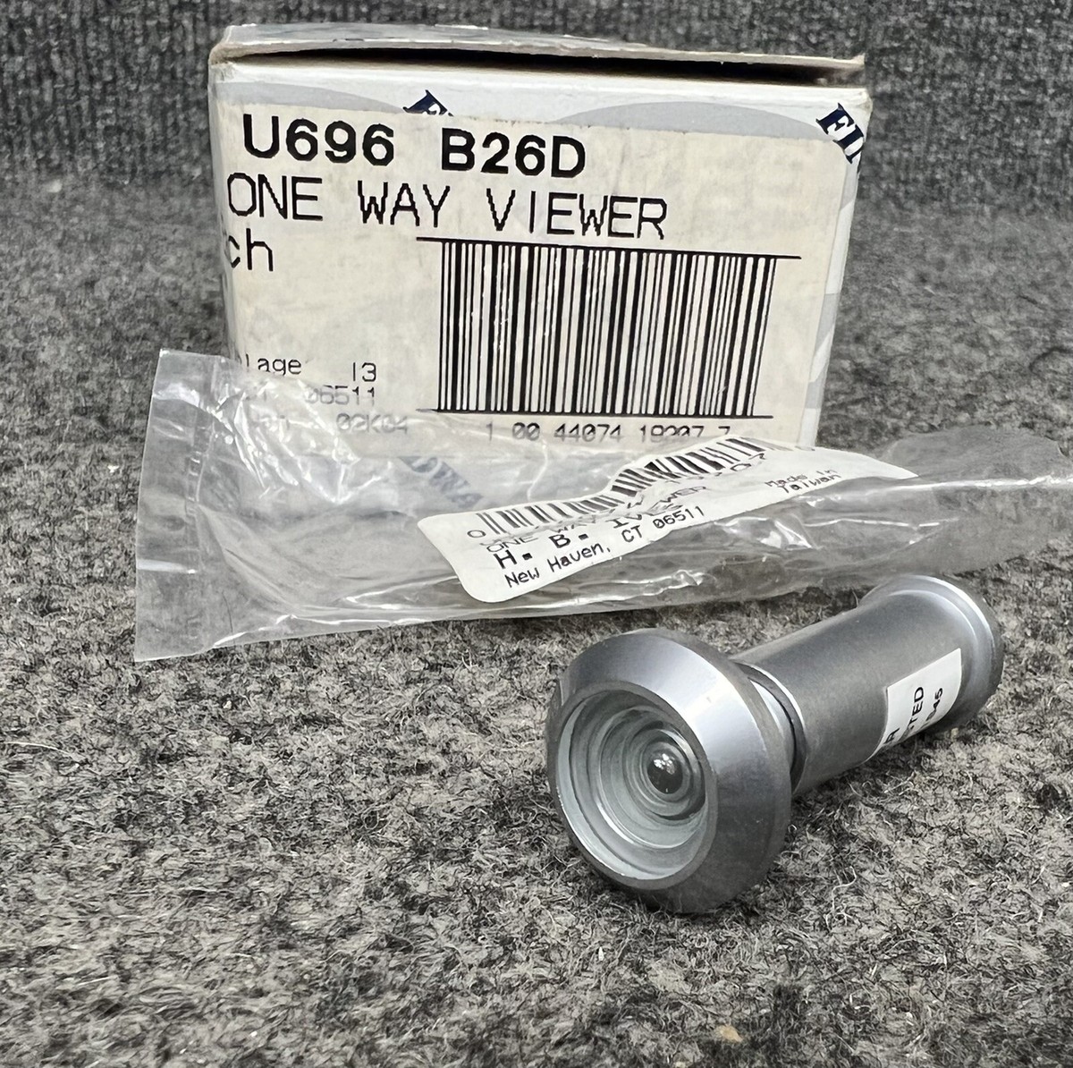 IVES U696 B26D Satin Chrome 150° One Way Door Viewer Peephole NEW