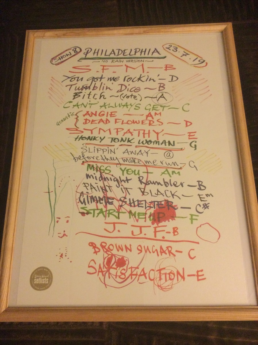 Ronnie wood ROLLING STONES LIVE セトリポスター Show 19