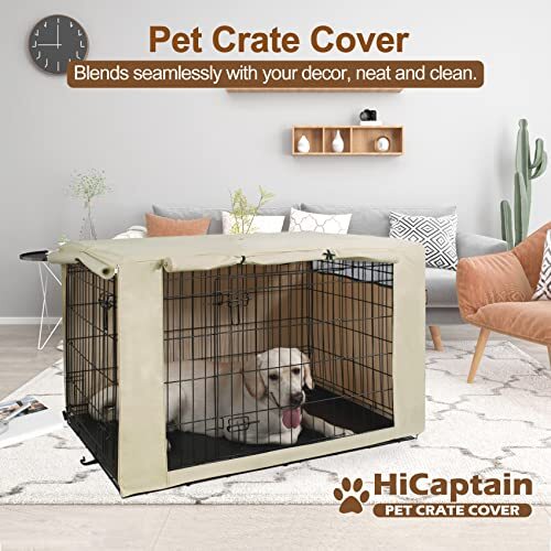 Blackout Kennel Cover With Zippered Sides For 1/2/3-Door Cages