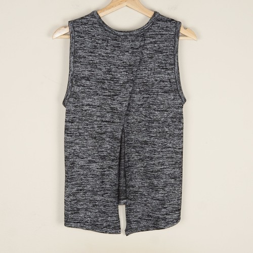 Rag & Bone Jeans Nicole Knit Split Black Heather Tank Womens Sz S - Picture 2 of 4