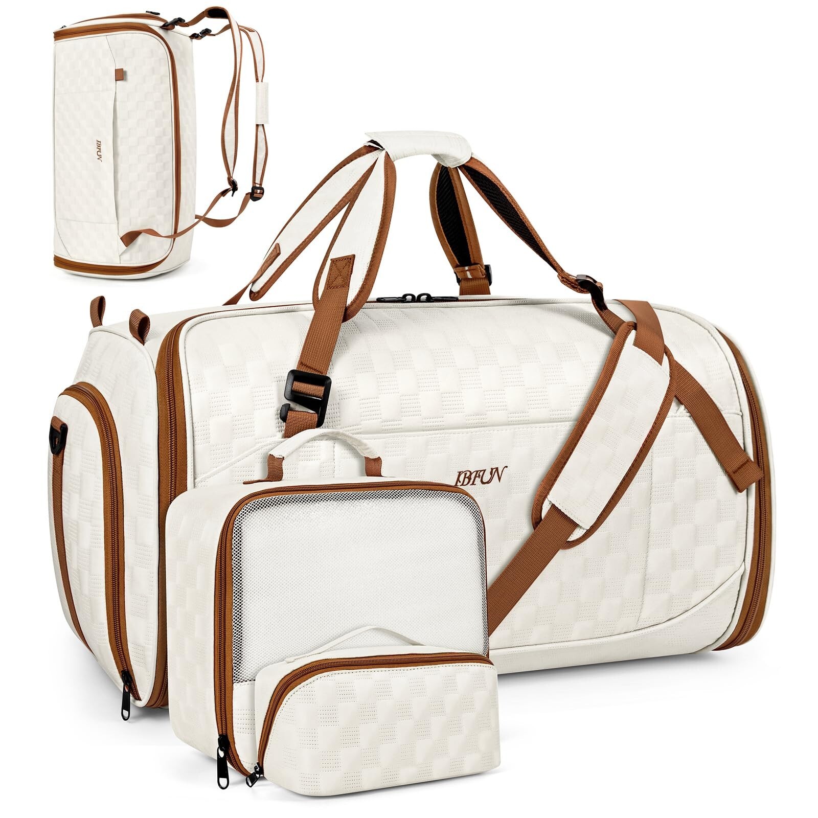 Convertible Travel Garment Duffle Bag with Backpack Style Carry On