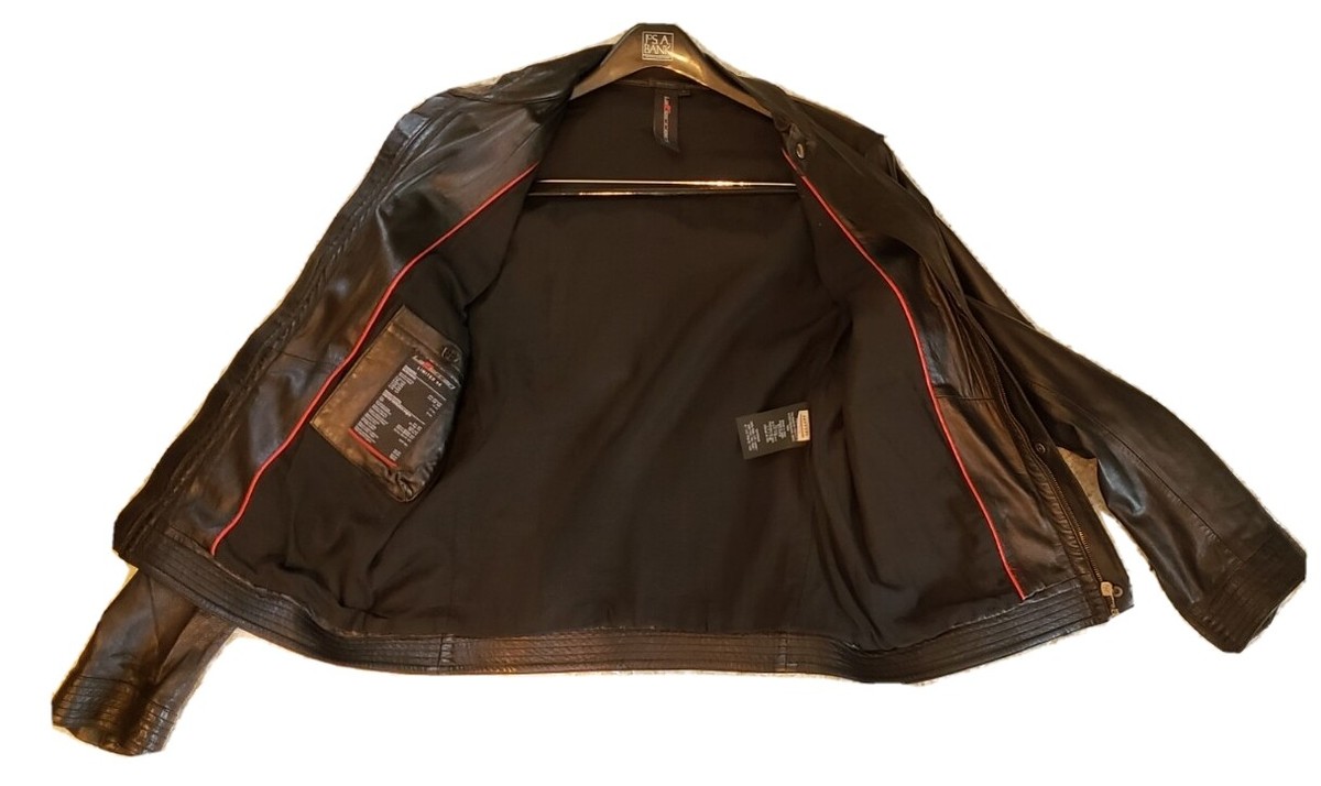 LaFerrari ブラックレザージャケット Ferrari Men's XXL Leather Jacket