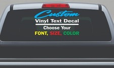 Custom Vinyl Decal for Car or Truck   Personalized Text for Vehicle Window