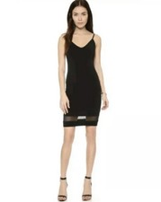 Alice and Olivia Little Black Dress Sexy Mesh Combo Stretch size 12 large