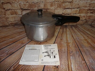 Presto 6 qt Stainless Steel Stovetop Pressure Cooker 409A Cooking Rack ...