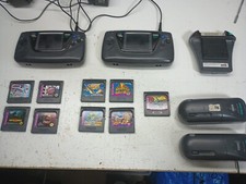 2 Sega Game Gear Consoles Lot with 9 Games  More 1 unit works. Please Read Des