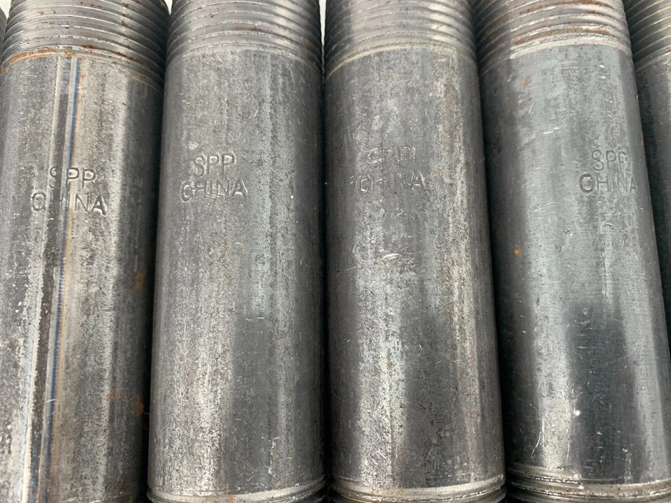 SPP 1" x 5" 16 Threaded Both Ends Schedule 40 Black Carbon Steel Pipe Lot of 12 - Image 3 of 4