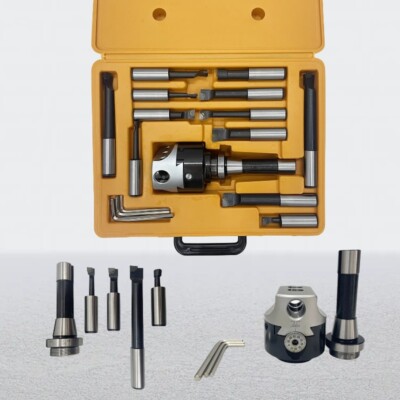 R8 Boring Head Set 3 Inches Adapters Milling CNC Machine Tools Attachment