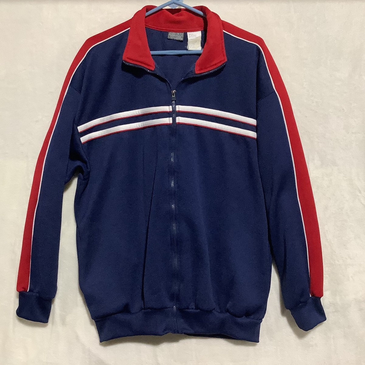【AAKE】SCOTCH TRACK PT Vintage Athletic Works Warmup Track Jacket Sz M Full Zip 90s