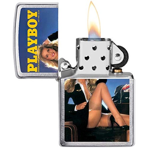 Zippo Playboy Mai 1980 Cover Satin Chrome Windproof Feuerzeug NEU RAR - Bild 10 von 12