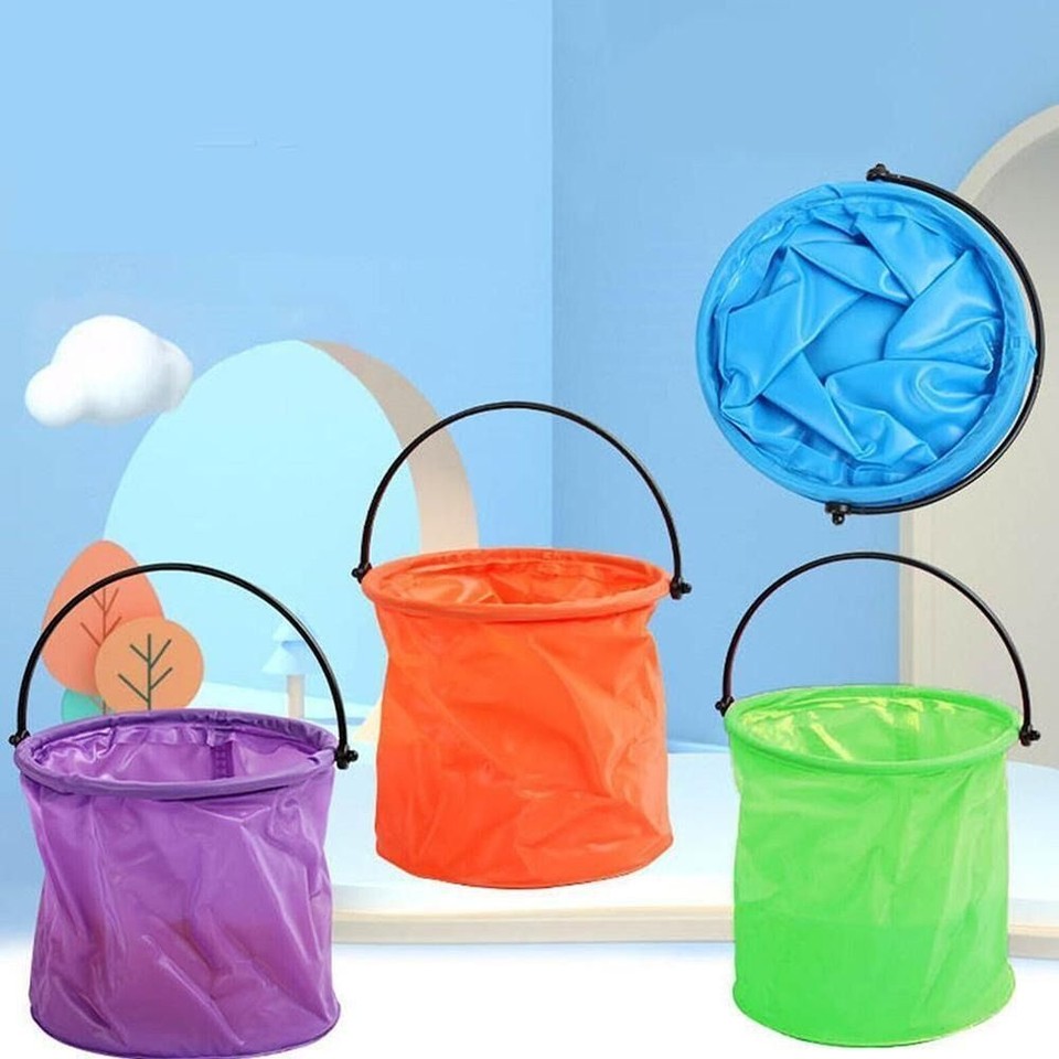 Quality Portable Water Play Toy Folding Water Bucket Buckets Kids Beach