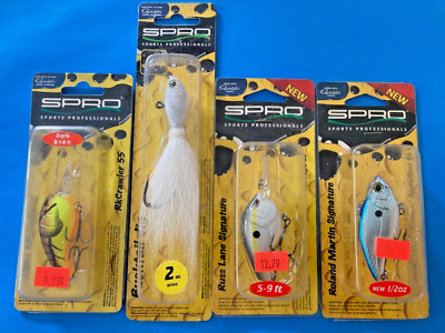 NEW LOT 4 SPRO FISHING LURES NIP DIVER CRANKBAITS ROLAND RUSS LANE MIKE SIGNATUR