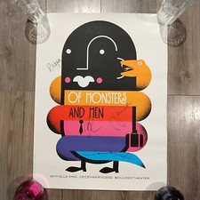 Affiche sérigraphiée dédicacée DES MONSTRES ET DES HOMMES