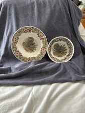 Festive Churchill Queen’s Myott Factory Thanksgiving Soup And Cereal Bowl EUC