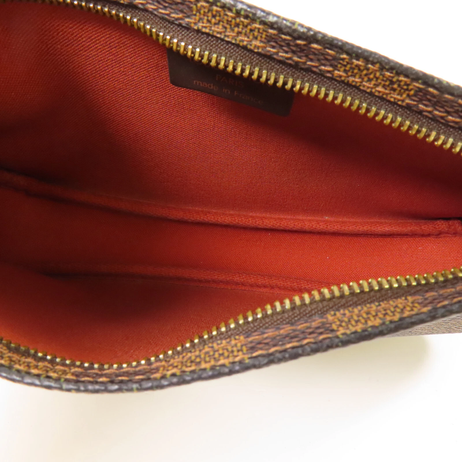 LOUIS VUITTON（LV） Pochette Louis Vuitton LV GHW accessori borsa a mano pochette N41206 marrone damier