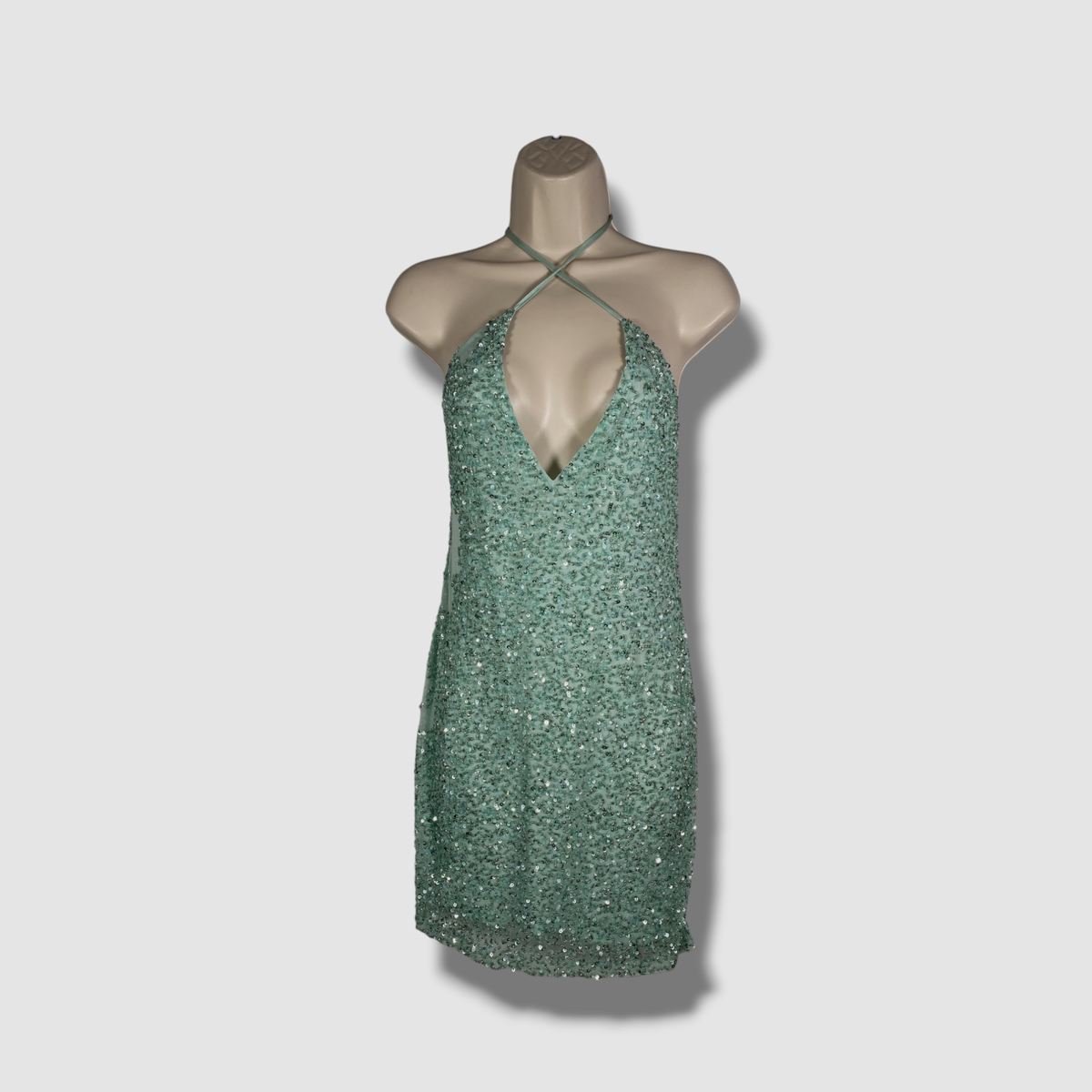$545 Retrofete Women's Green Sequin Open Back Nolan Mini Dress Size L | eBay