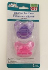 Angel of Mine Silicone Pacifiers 2-ct Pack Pink  Purple