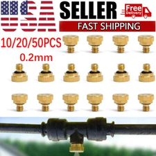 0.2mm Brass Misting Nozzles for Garden Sprinkler Mister Cooling System 10/20/50x