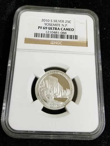 2010 S Silver Yosemite N.P. Quarter A.T.B. Certified NGC PF 69 Ultra Cameo 
